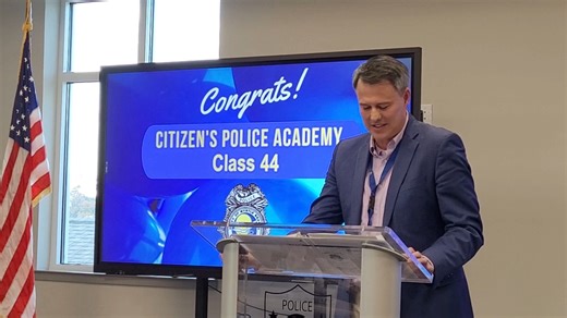 5.5K views · 13 reactions | The best part about Myrtle Beach’s Citizens Police Academy? Everyone loved driving a police car on the obstacle course. Class 44’s Eric Rivenbark described the experience during Monday’s graduation ceremonies. The class also learns about crime scene investigation, the K-9 units and more, including ride-alongs with police officers on patrol. | Myrtle Beach City Government | Facebook