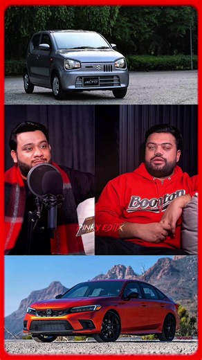 Comparing ALTO, Civic, Corolla, and Fortuner Cars