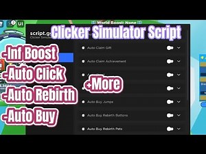 [⏳] Roblox Clicker Simulator Script Hack - Auto Farm | Unlock All Boosts | Teleports & More | 2022