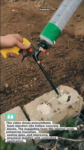 PU Foam Block Filling Tool! Fast Void Sealing & Insulation #construction #tools #DIY