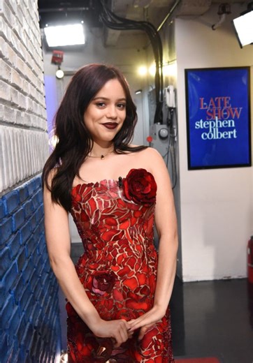 Jenna Ortega Wears Oscar de la Renta on Colbert • CelebMafia