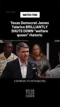 Texas Democrat James Talarico BRILLIANTLY SHUTS DOWN "welfare queen" rhetoric