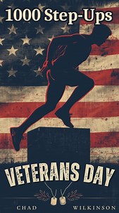 We're celebrating our veterans with an exhilarating challenge — 1,000 step-ups in honor of Chad’s memory. This is more than just a workout; it's a powerful display of community strength and support for Veteran Mental Health Initiatives. Let’s push our limits, honor our heroes, and show that our unity knows no bounds! ❤️ | Pick It Up Fitness | Facebook