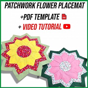 Handmade Patchwork Table Mat –colorful Quilted Fabric Art - Etsy