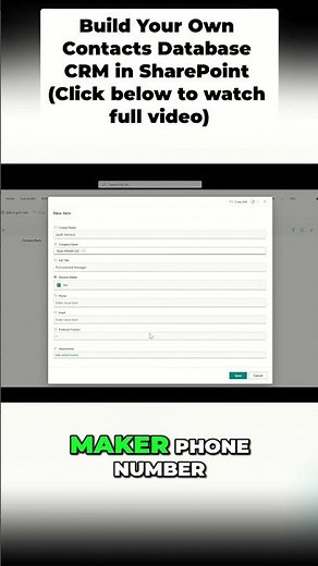 Build a Contacts Database with SharePoint Lists!