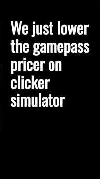 We Just Lower the price of the premium Egg in roblox clicker simulator 2 #roblox#gamepasses