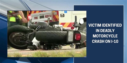 Victim identified in deadly I-10 motorcycle crash