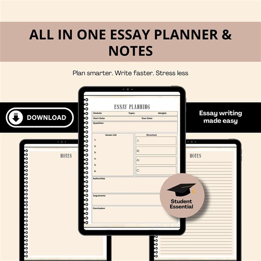 Essay Planner for Students | University Assignment Template (digital Download) - Etsy