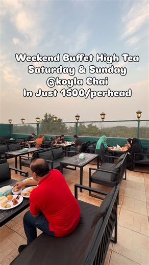 Koyla Chai on Instagram: "Reservations open for this Saturday & Sunday, 5PM-6:30PM Winter is here, and so is our best-seller — the High Tea Buffet! Indulge in 35+ mouthwatering items at our scenic rooftop for just Rs. 1500 per adult and Rs. 950 per kid (above 4 years). Enjoy new recipes, delightful flavors, and a specialized team ready to serve you an unforgettable experience. 📞 Call now to reserve your seats! 📍 Koyla Chai, Clifton Block 2, Bilawal Chowrangi next to Shell Pump Karachi 03202828