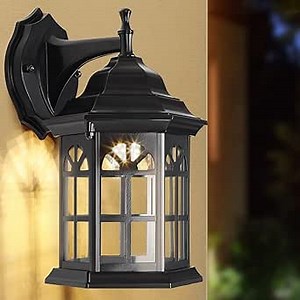 Outdoor Lights Fixtures Wall Mount, Outdoor Exterior Wall Sconce Lights with Seeded Glass Waterproof Outside Exterior Lights Fixture for House, Front Porch, Patio (1 Pack), EWL-01