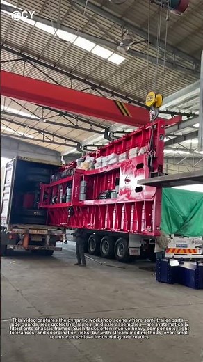 Semi-Trailer Parts Assembly Line! 🛠️ Smart Tricks for Fast & Safe Workshop Work