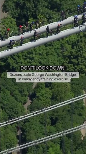 Dozens scale George Washington Bridge in emergency training exercise