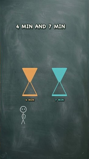 How to get exactly 9 minutes using only 4 and 7 #mindblown #puzzle