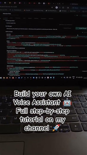 From zero to AI Voice Agent🎙️Watch the full video on my channel now 👇#foryou #shorts #tech #ai #vapi