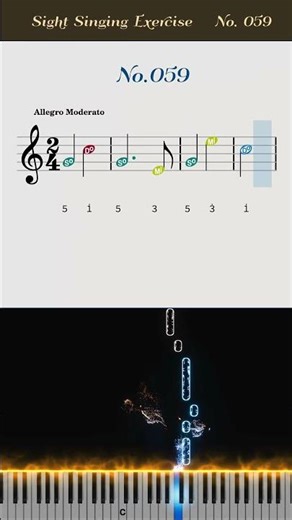 Daily Sight-Singing Exercise No.059 | Dotted rhythm and sixteenth notes