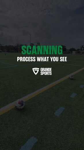 7.7K views · 610 reactions | ⚽️ Scan, scan, scan! Just like other aspects in football, scanning is a skill that needs to be practiced and developed. Why do you scan? To see what’s happening around you. When you see what’s happening around you, you process the information and make the best decision for THAT moment. With more information, you can make a better informed decision. TAG A FRIEND  | Grande Sports Training | Facebook