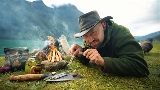 Weird outdoor cooking: The smallest fish and chips you'll ever try
