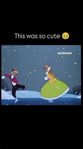 Elora on Instagram: "⛷️❄️ Fun Fact: The scene is from the first segment of the Walt Disney animated feature film Melody Time, which was released on May 27, 1948. This particular segment, titled "Once Upon A Wintertime", tells a romantic story set in the late 19th century about a young couple, Joe and Jenny, and a parallel story involving two rabbits. The narrative follows the couples as they enjoy a winter's day of sleighing and ice skating. A disagreement arises when Jenny falls on the ice and,