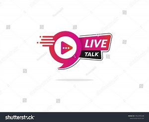 Live Talk Logo Element Broadcasting Online Stock Vector (Royalty Free) 1852495348 | Shutterstock