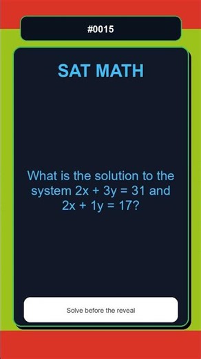 SAT Math Mock Question 0015 | Systems of Equations Practice
