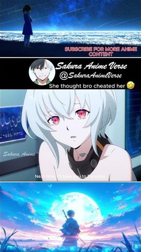 She thought he cheated her 😏😂 | Synduality Noir #anime #animeshorts #shorts
