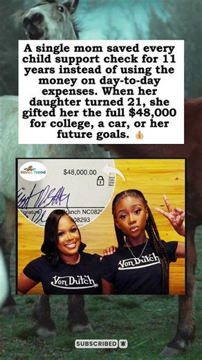 Single Mom Saved $48K in Child Support and Gave It All to Her Daughter on Her Birthday 😭❤️ #shorts
