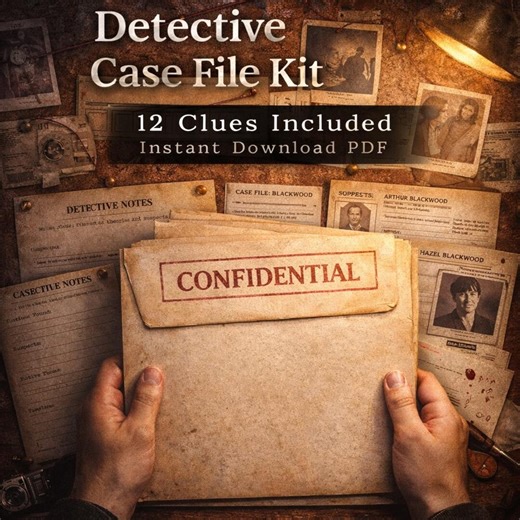 Printable Murder Mystery Game Kit | Detective Case File | Party Investigation Game | Clue Solving Puzzle | Instant Download PDF - Etsy