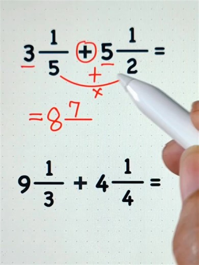 Mixed Fraction Number Math Notes | Math Tricks Tutorial