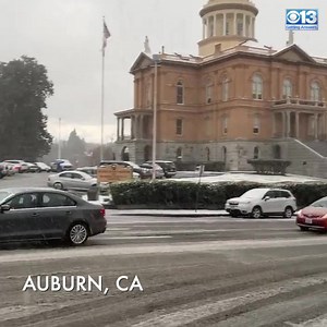 Auburn is getting hit with a mixture of snow and hail right now. Slow down on the roads today! What are you seeing in your neighborhood? https://sacramento.cbslocal.com/category/weather/ | CBS13 CBS Sacramento