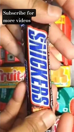 SNICKERS Unpacking ASMR| SATISFYING video #asmr #chocolate #crunchynoises #sweetasmr #satisfying