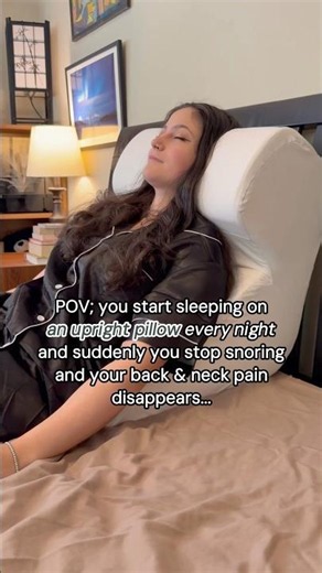 Sleep with an upright pillow to eliminate back and neck pain #pillow