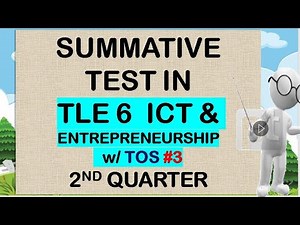 SUMMATIVE TEST #3 GRADE 6 - TLE 6 ICT & ENTREPRENEURSHIP MELC 2ND QTR.