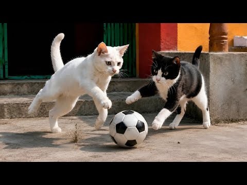 Smart Cats Play Football with Incredible Skills & Funny Moments