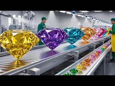 How Rough Stones Become $15,000 Luxury Diamonds – Inside a High-Tech Diamond Factory (Full Process)