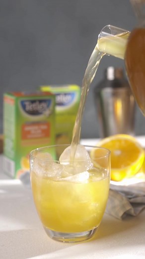 Summer days call for a refreshing and healthy cup of iced tea made with our Peach & Orange Tetley Plus Green Tea! Enjoy the benefits of the extra Vitamin C while basking in the summer sun! ☀️ #vitaminc #summer #icedtea #refreshing #sun #tetleytea