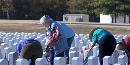 Flags adorn Fort Sill National Cemetery ahead of Veterans Day