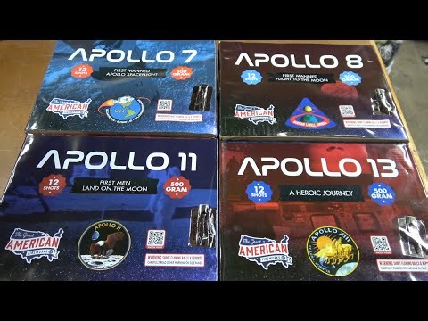 Apollo 4-pack 1/4 of 12 shot 500g cakes by The Great American Fireworks Company