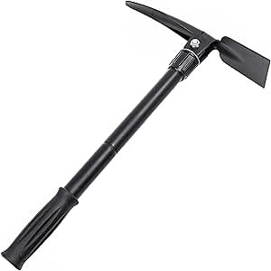 ASR Outdoor Gold Panning Prospector’s Pick Axe Compact Folding Hand Shovel Tool