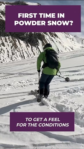 First time in POWDER SNOW #reel #reels #sports | Avoriaz Alpine Ski School
