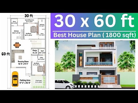 30 x 60 House Plan | 30x60 House Design | 30x60 Ghar ka Naksha | East Facing House Plan