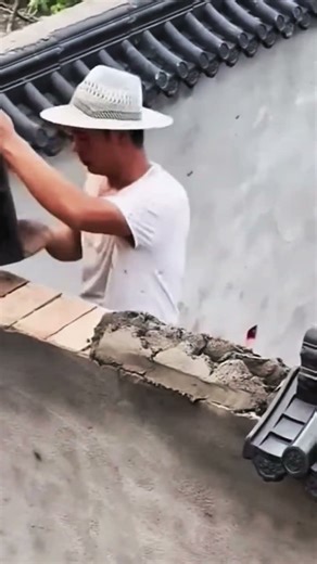 Smart Worker Technique Installs Roof Ridge With the Best Simple, Precise, and Cool Method #Shorts