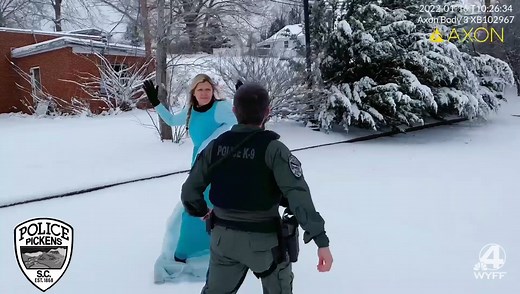 ❄️😆"Let it go!" After all this snow and ice, Pickens Police Department officers made a hilarious "arrest" today. Thanks for the smiles, officers! | WYFF News 4