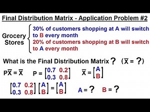 Prob & Stats - Markov Chains (17 of 38) Application Problem #2, Grocery Stores