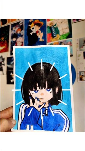 Easy drawing #art #drawing #animestyle #painting #paint #easy #easydrawing #アート #animeeart #sketch