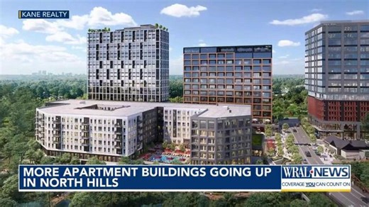 More apartment buildings going up in North Hills while NC State & UNC build new dorms