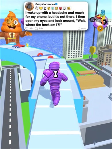 I wake up with a headache and reach for my phone, but it's not there. I then open my eyes and look around,