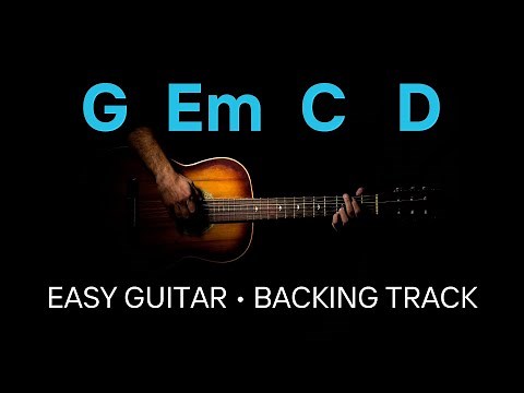 EASY GUITAR BACKING TRACK | G Em C D | 85 BPM | No Guitar | Chords & Rhythm Guide