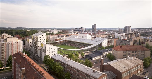 finland's first hybrid stadium by JKMM architects fuses residential, retail, and public spaces