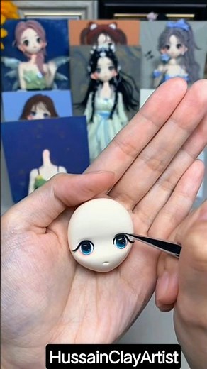 How to Create Adorable Clay Art of Cute Girls - Easy Tutorial Part 2 #shorts #viral #girl #clayart