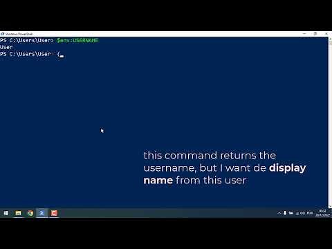 How get current user display name from Powershell